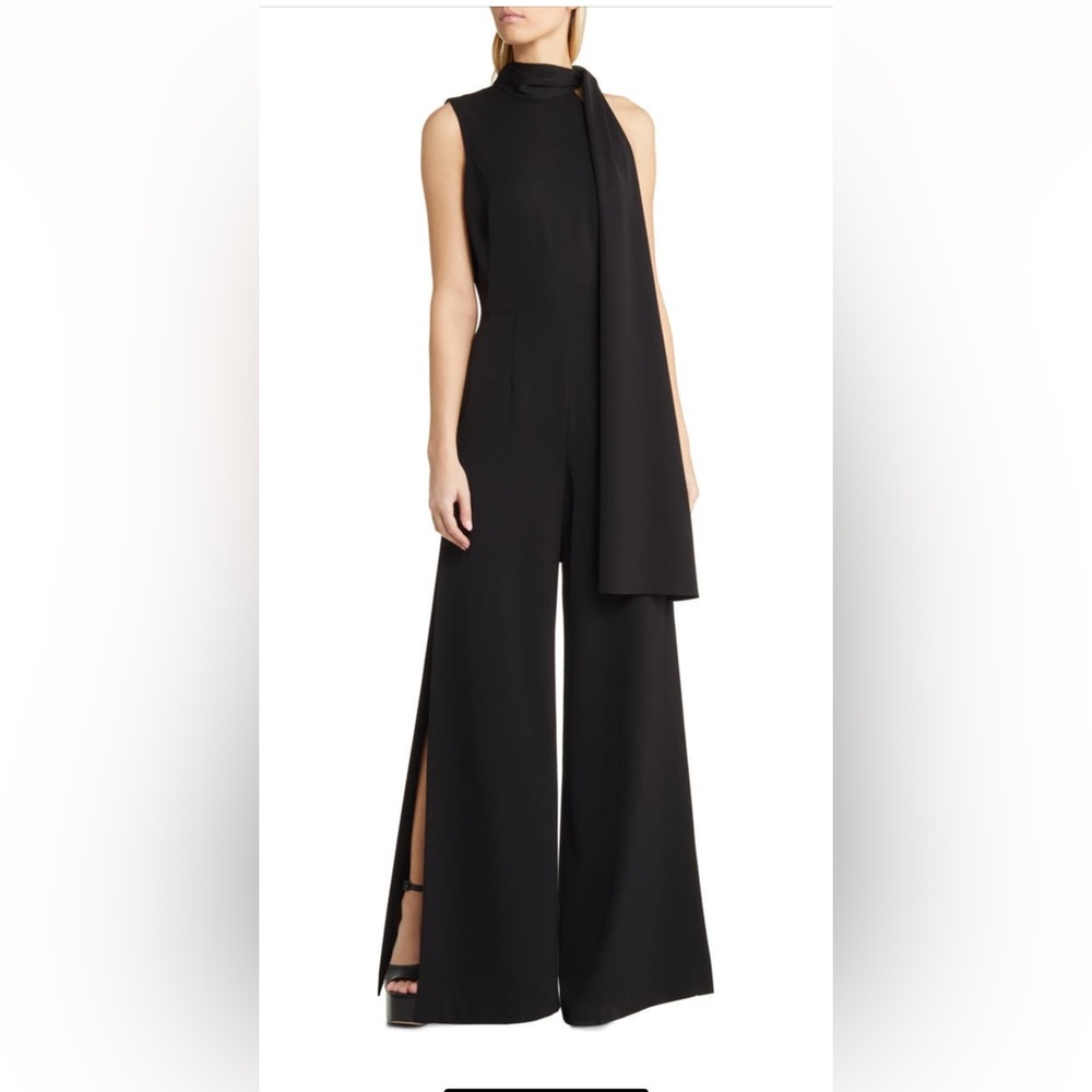 Black Halo Eve One-shoulder Jumpsuit - Size 12